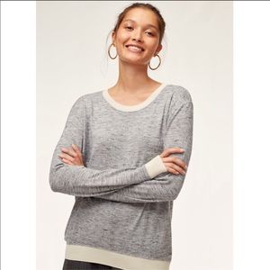 Aritzia Wilfred Berri Long Sleeve Grey Top